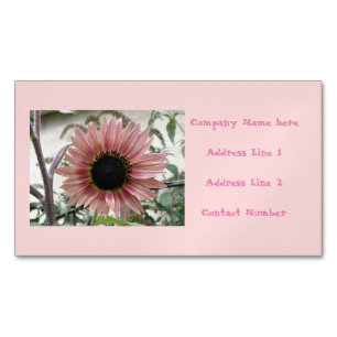 Blek Rosa Solros Anpassningsbar Business Magnet