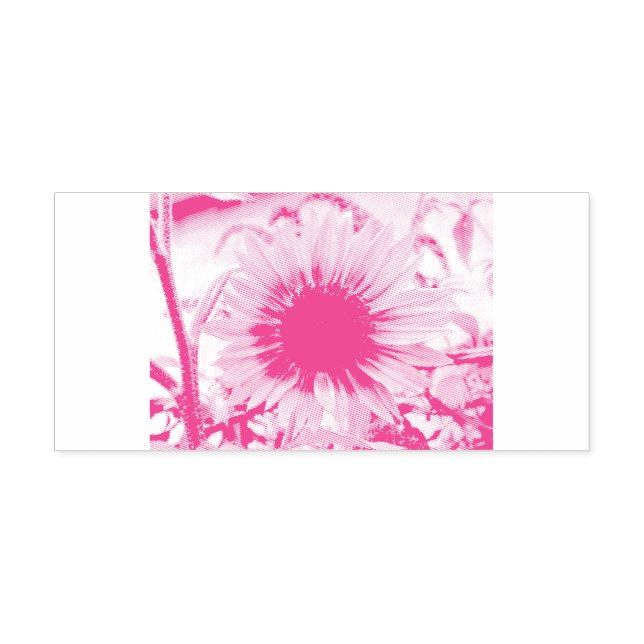 Blek Rosa Solros Självfärgande Stämpel (Design)