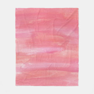 Blek Rosa Vattenfärg Fleecefilt