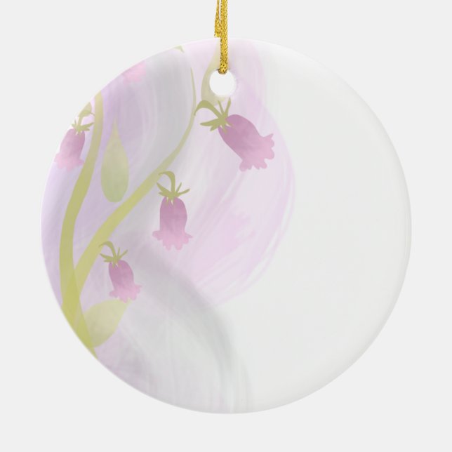 Blek Rosa Vattenfärg Tvättar keramiskt prydnadsämn Julgransprydnad Keramik (Baksidan)