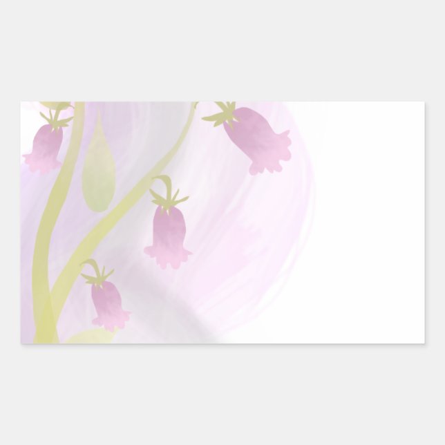 Blek Rosa Vattenfärg Tvättar Rektangulärt Klistermärke (Framsida)