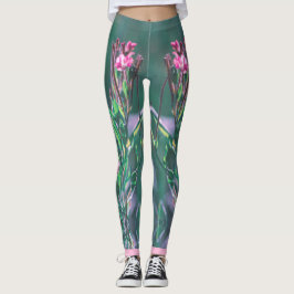 Blek Rosa Vild Meadow Flowers Stylized Leggings