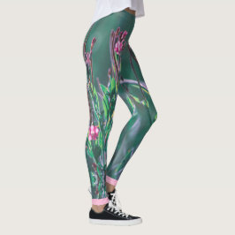 Blek Rosa Vild Meadow Flowers Stylized Leggings