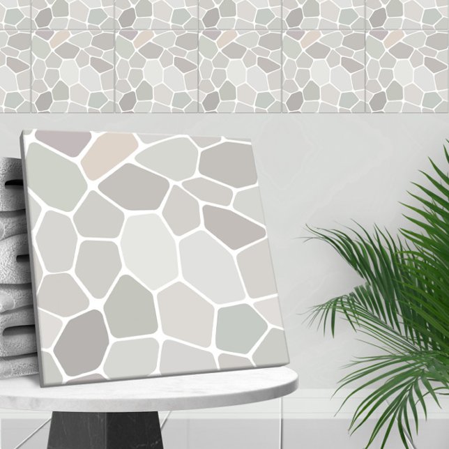 Blek Sage Eggshell Mosaic Kakelplatta (Skapare uppladdad)