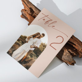 Blek skript Bröllop | Elegant Arch-foto Bordsnummer