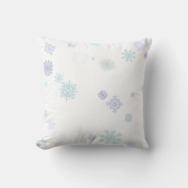 Blek snöflingor kudde (Framsida)