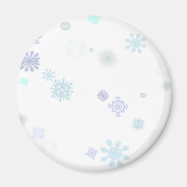 Blek snöflingor magnet (Framsidan)