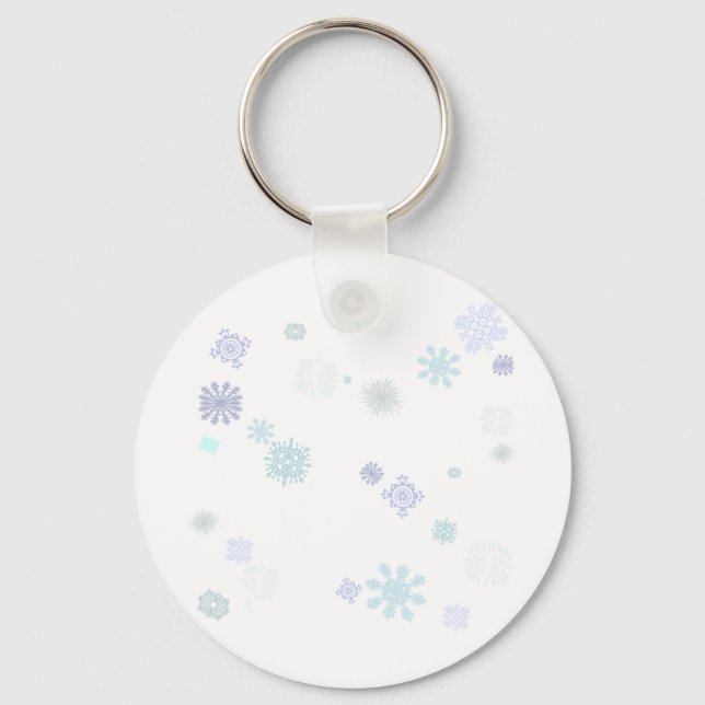 Blek snöflingor nyckelring (Framsida)