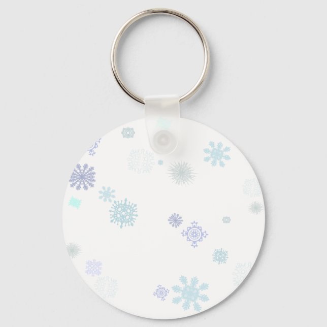 Blek snöflingor nyckelring (Framsida)