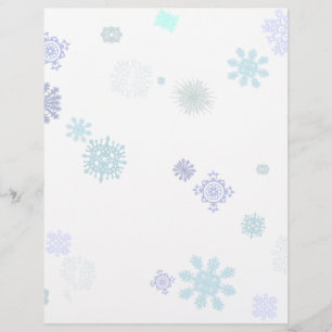 Blek Snöflingor Reklamblad