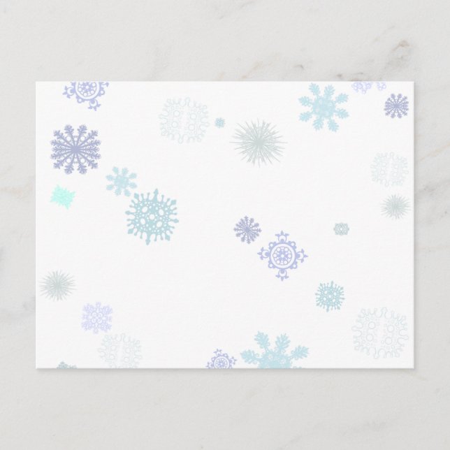 Blek snöflingor vykort (Framsida)