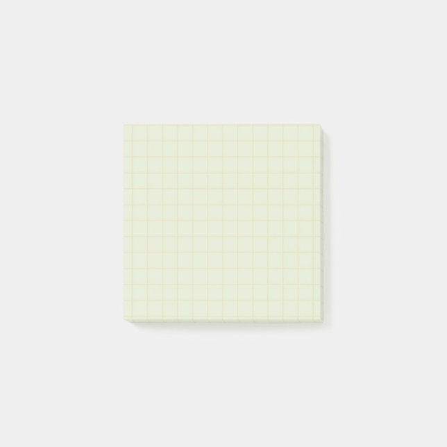 Blek Teal Checkded Mönster Soft Grid Design Post-it Block (Framsida)