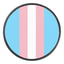 blek transflagga på hockeypuck