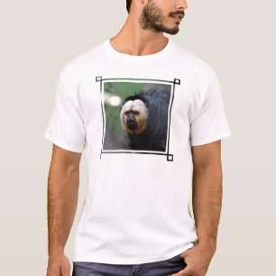 Blek vänd mot Saki apa T-shirt