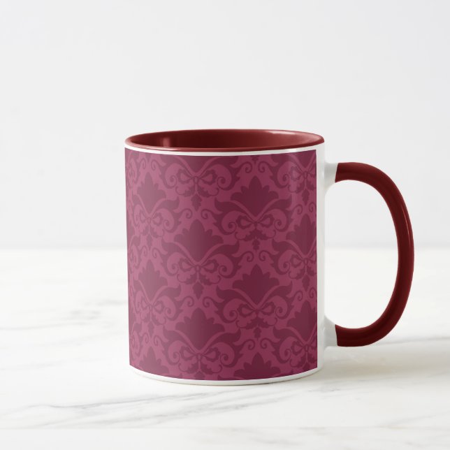 Blek Vin Damask Bows Mugg (Höger)