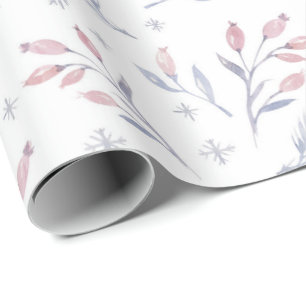 Blek Vintern Berries Jul Helgdag Presentpapper