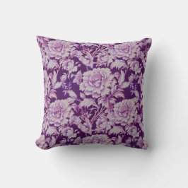 Blek White/Violet upprepade ro mönster Kudde