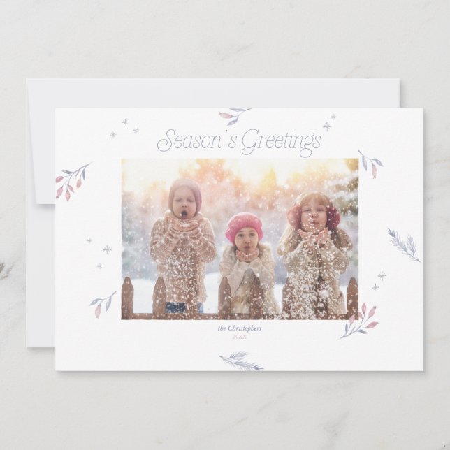 Blek Winter Berries Jul Helgdag (Framsida)