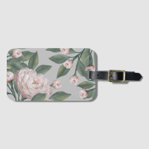 Bleka Rosa Rosor Med redigerbar bakgrund Bagagebricka