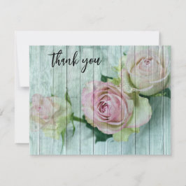 Bleka Rosa Rosor, Shabby Chic, Tack Kort