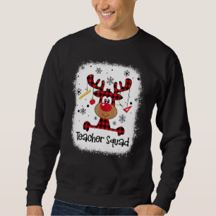 Blekad Lärartrupp Ren Lärar Jul Lång Ärmad Tröja