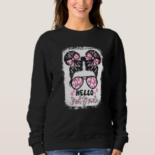 Blekad Leopard Hej 3:e Tredje Klass Rufsigt Upphos T Shirt