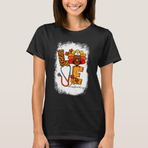 Blekad registrerad sjuksköterska liv höst tacksgiv t shirt