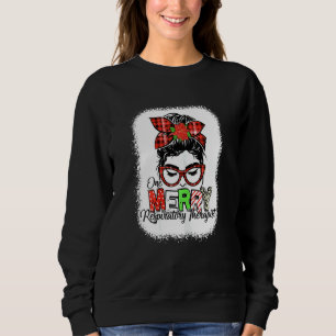 Blekad röd karorad en glad andningsterapeut t shirt