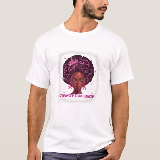 Blekad Svart Drottning T Shirt (Framsida)