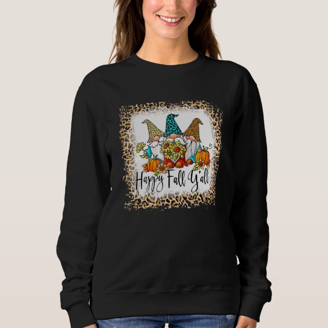 Blekade Glada Höst Alla Tomtegubbar Leopard Pumpa  T Shirt (Framsida)
