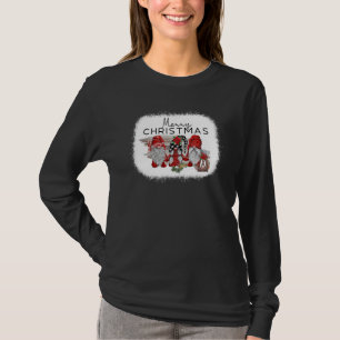 Blekade glada julgnommar jul jul vinter t shirt