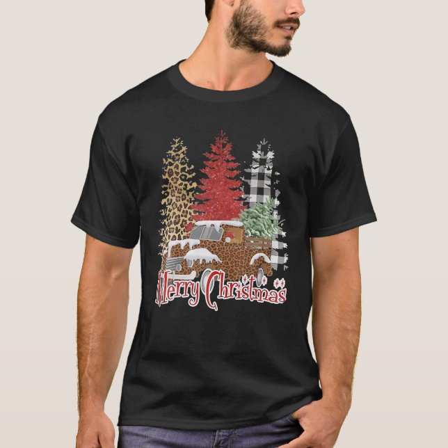 Blekade glada julgranar julgran t shirt (Framsida)