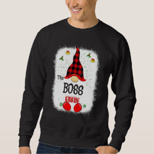 Blekade The Boss Tomte Matchande Familj Jul Lång Ärmad Tröja