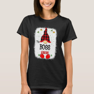 Blekade The Boss Tomte Matchande Familj Jul T Shirt