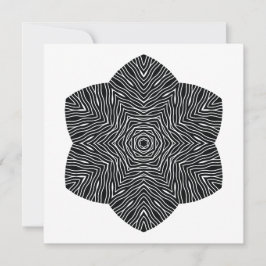 Blekande anteckningskort för Blommigt i svartvitt