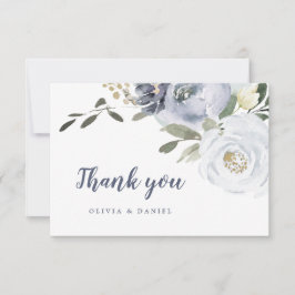 Blekande blommigt av botaniskt dammigt blått vatte tack kort