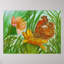 Blekande blomsterträdgård