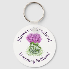 Blekande briljant Scottish Thistle Nyckelring