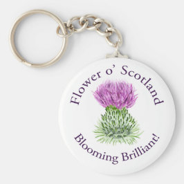 Blekande briljant Scottish Thistle Nyckelring