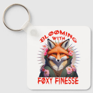 Blekande fox Mode-bedövning Nyckelring