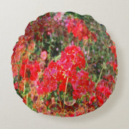 Blekande Geranium... Rund Kudde