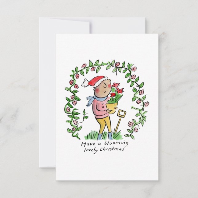 Blekande jul inbjudningar (Framsida)