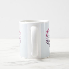 Blekande Kärlek/Blommigt Hjärtdesignkaffe Mugg
