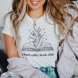 Blekande Klubb för Blommigt Bok Personlig Bok T Shirt