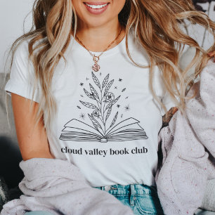 Blekande Klubb för Blommigt Bok Personlig Bok T Shirt