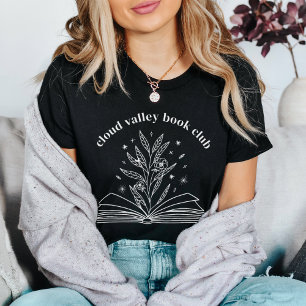 Blekande Klubb för Blommigt Bok Personlig Bok T Shirt