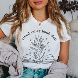 Blekande Klubb för Blommigt Bok Personlig Bok T Shirt