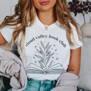Blekande Klubb för Blommigt Bok Personlig Bok T Shirt
