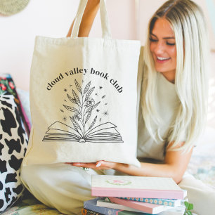 Blekande Klubb för Blommigt Bok Personlig Bok Tygkasse