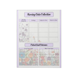 Blekande Lila Garden _ Vårddatainsamling Anteckningsblock